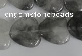 CCQ384 15.5 inches 20*20mm heart cloudy quartz beads wholesale