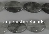 CCQ388 15.5 inches 12*20mm oval cloudy quartz beads wholesale