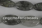 CCQ389 15.5 inches 15*25mm oval cloudy quartz beads wholesale