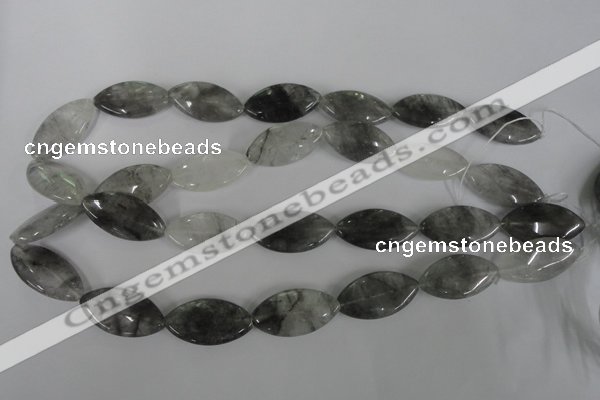 CCQ402 15.5 inches 15*30mm marquise cloudy quartz beads wholesale