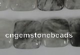 CCQ411 15.5 inches 18*18mm square cloudy quartz beads wholesale