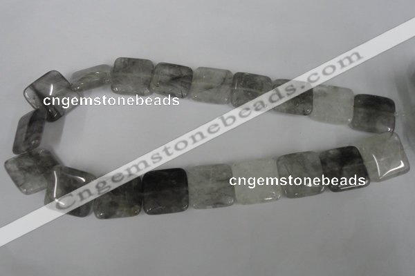 CCQ412 15.5 inches 20*20mm square cloudy quartz beads wholesale