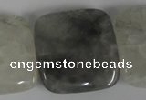 CCQ415 15.5 inches 30*30mm square cloudy quartz beads wholesale