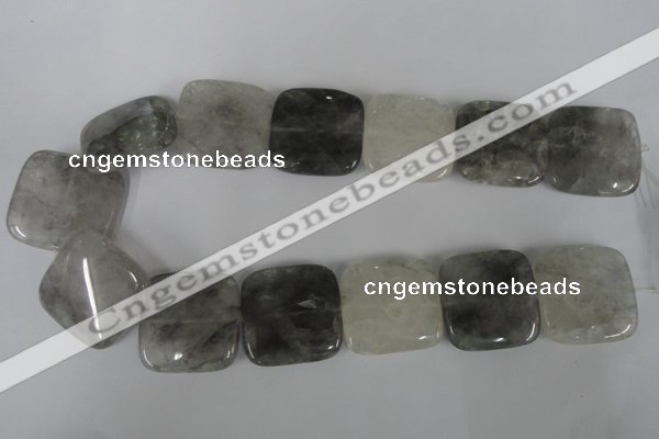 CCQ415 15.5 inches 30*30mm square cloudy quartz beads wholesale