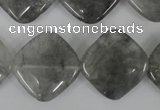 CCQ423 15.5 inches 20*20mm diamond cloudy quartz beads wholesale