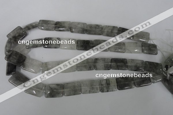 CCQ431 15.5 inches 15*20mm rectangle cloudy quartz beads wholesale