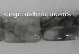 CCQ432 15.5 inches 18*25mm rectangle cloudy quartz beads wholesale