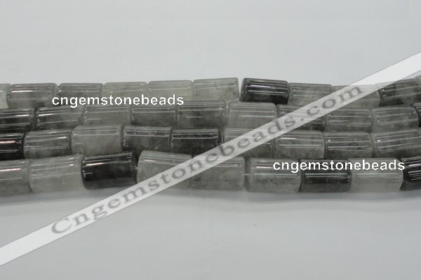 CCQ550 15.5 inches 15*22mm tube cloudy quartz beads wholesale