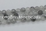 CCQ58 15.5 inches 6mm faceted round cloudy quartz beads wholesale