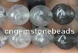 CCQ582 15.5 inches 8mm faceted round cloudy quartz beads wholesale