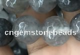 CCQ584 15.5 inches 12mm faceted round cloudy quartz beads wholesale