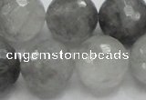 CCQ65 15.5 inches 20mm faceted round cloudy quartz beads wholesale