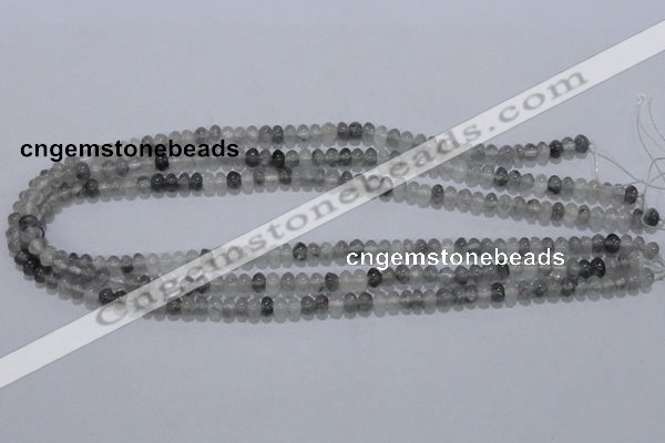 CCQ66 15.5 inches 4*6mm rondelle cloudy quartz beads wholesale