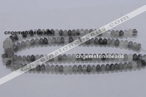 CCQ68 15.5 inches 6*10mm rondelle cloudy quartz beads wholesale