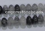 CCQ69 15.5 inches 7*12mm rondelle cloudy quartz beads wholesale