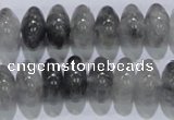 CCQ70 15.5 inches 8*14mm rondelle cloudy quartz beads wholesale