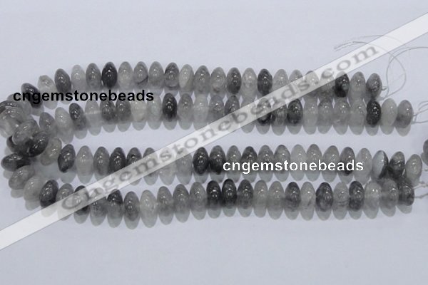 CCQ70 15.5 inches 8*14mm rondelle cloudy quartz beads wholesale