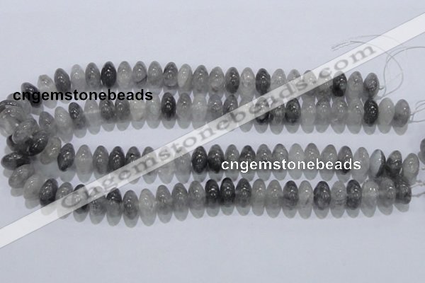 CCQ70 15.5 inches 8*14mm rondelle cloudy quartz beads wholesale