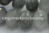 CCQ79 15.5 inches 15*20mm faceted rondelle cloudy quartz beads wholesale