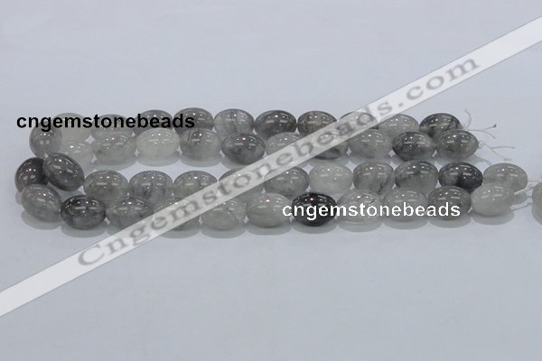 CCQ82 15.5 inches 13*18mm rice cloudy quartz beads wholesale