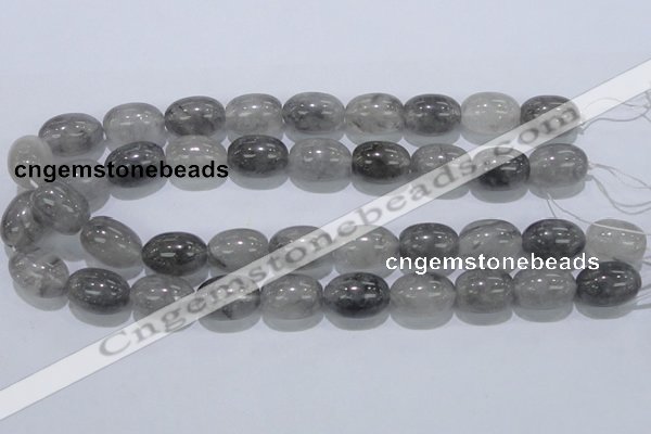 CCQ83 15.5 inches 15*20mm rice cloudy quartz beads wholesale