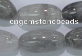 CCQ84 15.5 inches 15*30mm rice cloudy quartz beads wholesale