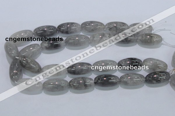 CCQ84 15.5 inches 15*30mm rice cloudy quartz beads wholesale