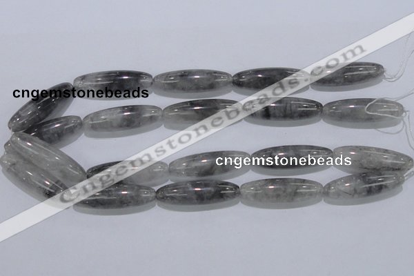 CCQ87 15.5 inches 12*40mm rice cloudy quartz beads wholesale