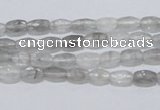 CCQ88 15.5 inches 4*7mm faceted rice cloudy quartz beads wholesale