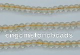 CCR01 15.5 inches 4mm round natural citrine gemstone beads wholesale