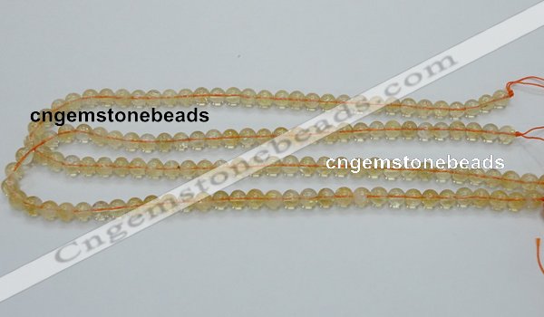 CCR02 15.5 inches 7mm round natural citrine gemstone beads wholesale