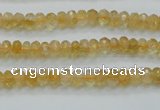 CCR07 15.5 inches 4*6mm faceted rondelle natural citrine gemstone beads