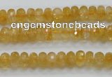 CCR08 15.5 inches 5*8mm faceted rondelle natural citrine gemstone beads