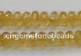 CCR09 15.5 inches 6*10mm faceted rondelle natural citrine gemstone beads