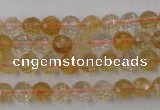 CCR152 15.5 inches 7mm faceted round natural citrine gemstone beads