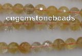 CCR153 15.5 inches 8mm faceted round natural citrine gemstone beads