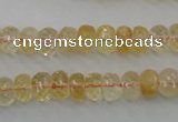 CCR161 15.5 inches 5*8mm faceted rondelle natural citrine beads