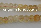 CCR162 15.5 inches 7*10mm faceted rondelle natural citrine beads