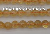 CCR165 15.5 inches 6mm round natural citrine beads wholesale