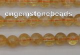 CCR165 15.5 inches 6mm round natural citrine beads wholesale