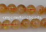 CCR166 15.5 inches 8mm round natural citrine beads wholesale