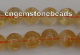 CCR167 15.5 inches 10mm round natural citrine beads wholesale