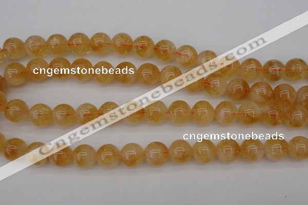 CCR168 15.5 inches 12mm round natural citrine beads wholesale