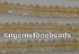 CCR171 15.5 inches 3*5mm faceted rondelle natural citrine beads