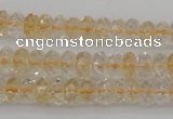 CCR172 15.5 inches 4*6mm faceted rondelle natural citrine beads