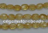 CCR21 15.5 inches 6*7mm faceted oval natural citrine gemstone beads