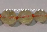 CCR210 15.5 inches 6mm - 14mm faceted round natural citrine beads