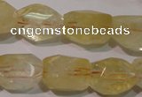 CCR215 15.5 inches 15*20mm faceted nuggets natural citrine beads