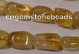 CCR219 15.5 inches 11*17mm nuggets natural citrine gemstone beads