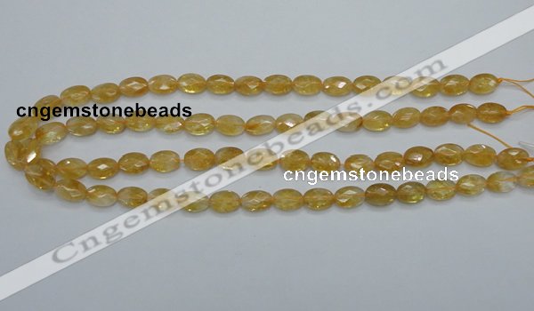 CCR22 15.5 inches 8*12mm faceted oval natural citrine gemstone beads